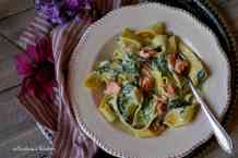 Těstoviny s lososem a špenátem | reBarbora's kitchen